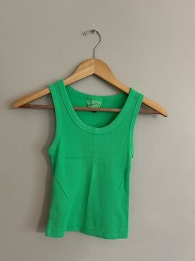 Universal Thread Bright Green Ribbed Tank